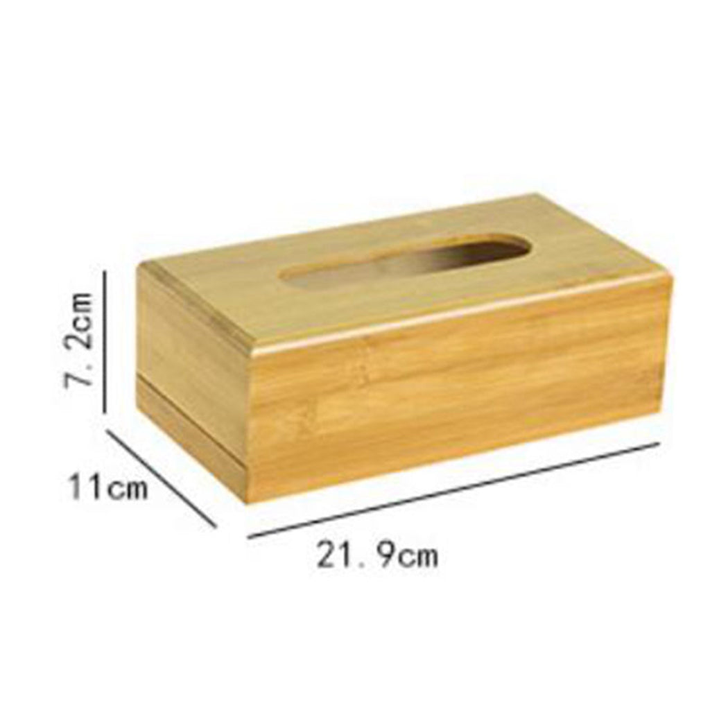 Square Bamboo Facial Tissue Box Cover Holder for Bathroom Bedroom large