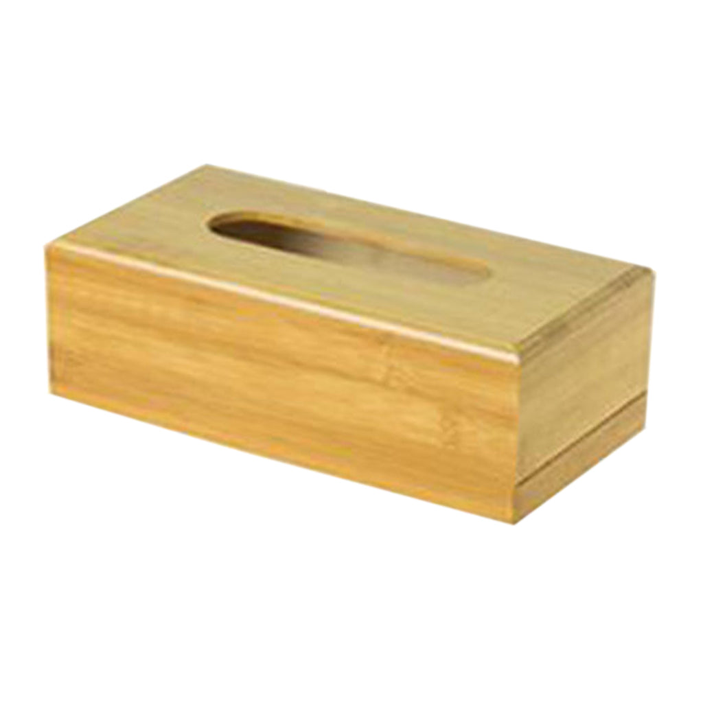 Square Bamboo Facial Tissue Box Cover Holder for Bathroom Bedroom large