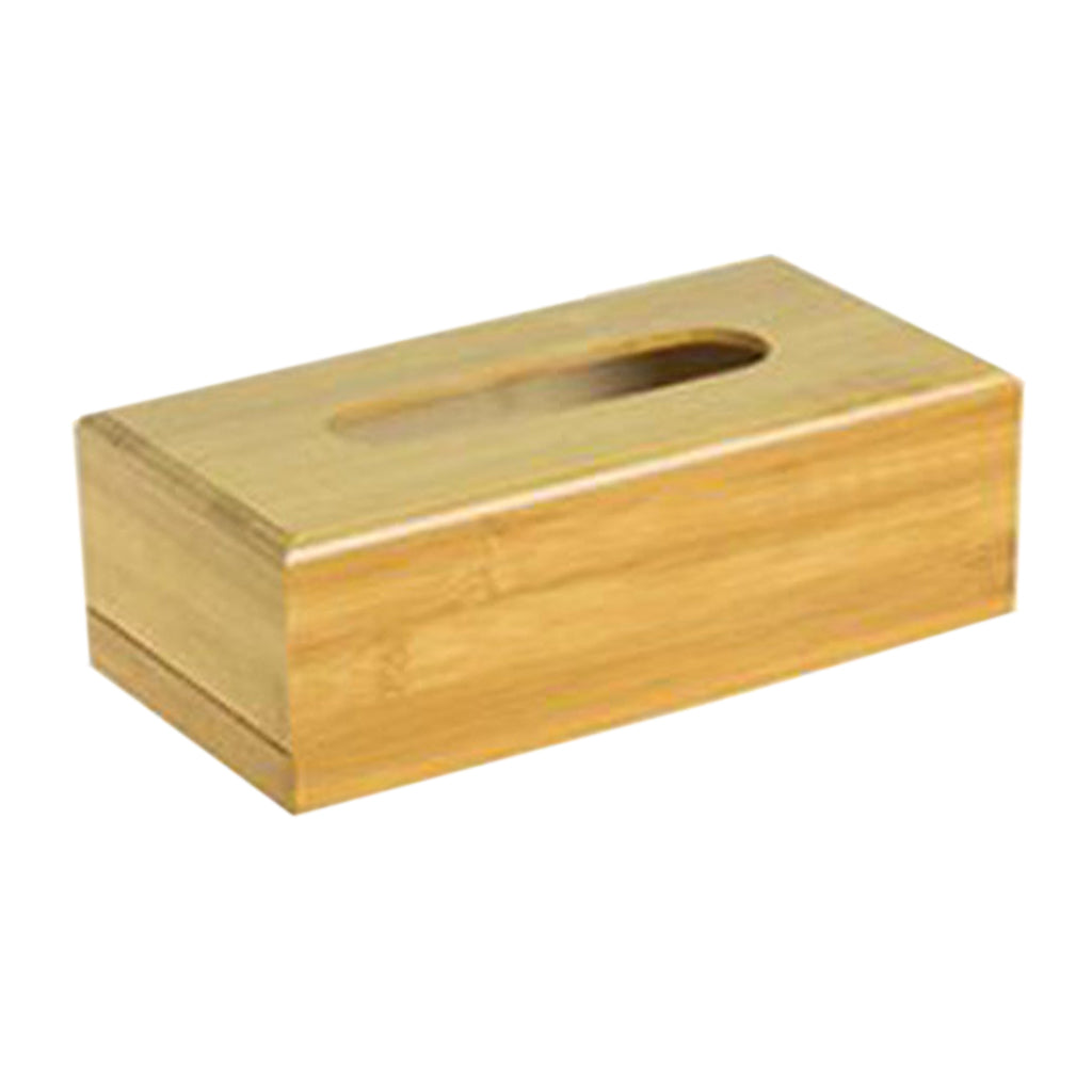 Square Bamboo Facial Tissue Box Cover Holder for Bathroom Bedroom large