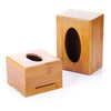 Square Bamboo Facial Tissue Box Cover Holder for Bathroom Bedroom large