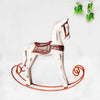 Mini Wooden Rocking Horse Kids Toys Desktop Ornament Warm White