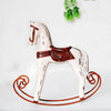 Mini Wooden Rocking Horse Kids Toys Desktop Ornament Warm White