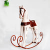 Mini Wooden Rocking Horse Kids Toys Desktop Ornament Warm White