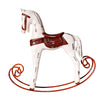 Mini Wooden Rocking Horse Kids Toys Desktop Ornament Warm White