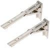 2 Pieces Folding Movable Triangle Shelving Bracket Spring Bracket 10 Inch