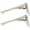 2 Pieces Folding Movable Triangle Shelving Bracket Spring Bracket 10 Inch