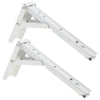 White Paint Foldable L Shape Wall Mount Shelf Bracket Hanging Holder Size 1