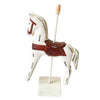 Wooden Horses Decor Art Figurines for Home Office Table Decor White