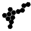 12Pcs/Set Hexagonal Stereoscopic Mirror Wall Stickers Honeycomb Decal Black