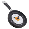 Creative Pan with Fried Egg Shape Wall Clock for Kitchen Bedroom Black