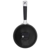 Creative Pan with Fried Egg Shape Wall Clock for Kitchen Bedroom Black