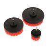 3PCS 2/4/5inch Tile Grout Cleaning Drill brush Scrub Brush Drill Kit  Red