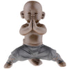 Ceramic Small Buddha Statue kung fu Monk Figurine Tea pet Ornaments  Style-4