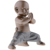 Ceramic Small Buddha Statue kung fu Monk Figurine Tea pet Ornaments  Style-4