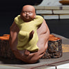 Sand tea pet ceramic sami monk purple sand home gifts crafts  Magic yellow