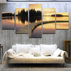 HD 5 Panels Modern Style Canvas Paintings Wall Art Decor for Home Sunset