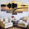 HD 5 Panels Modern Style Canvas Paintings Wall Art Decor for Home Sunset