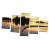 HD 5 Panels Modern Style Canvas Paintings Wall Art Decor for Home Sunset