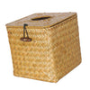 Woven Napkin Holder Kitchen Office Tissue Box Cover Holder Dispenser Yellow