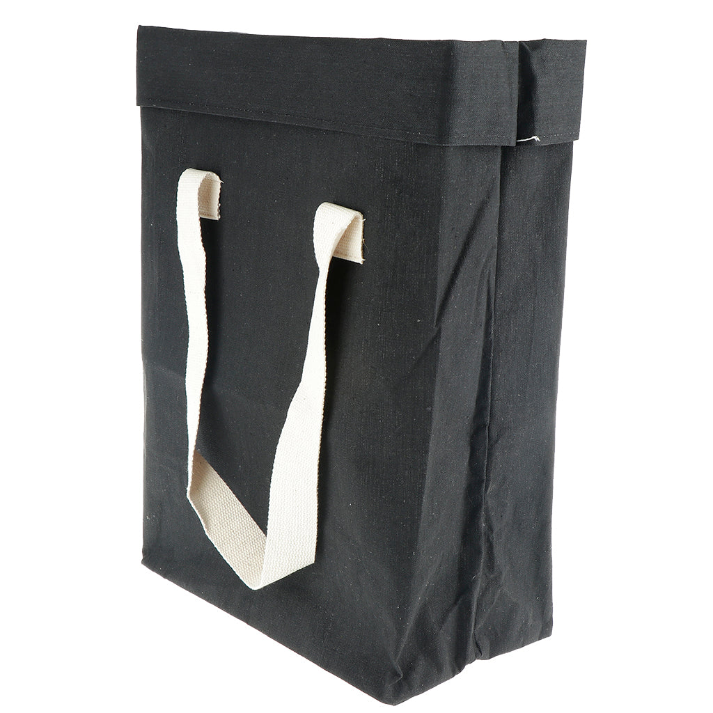 Cloth Storage Bag Handbag Laundry Basket Organizer Bin 40x50cm Black