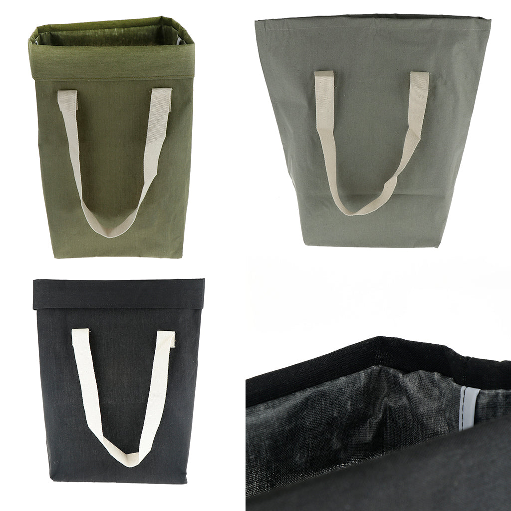 Cloth Storage Bag Handbag Laundry Basket Organizer Bin 40x50cm Grey