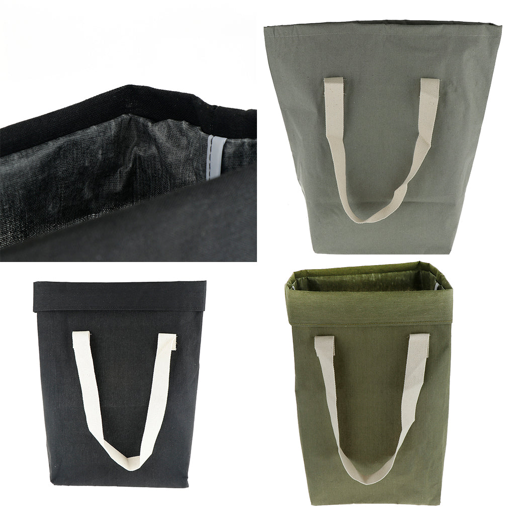 Cloth Storage Bag Handbag Laundry Basket Organizer Bin 40x50cm Grey