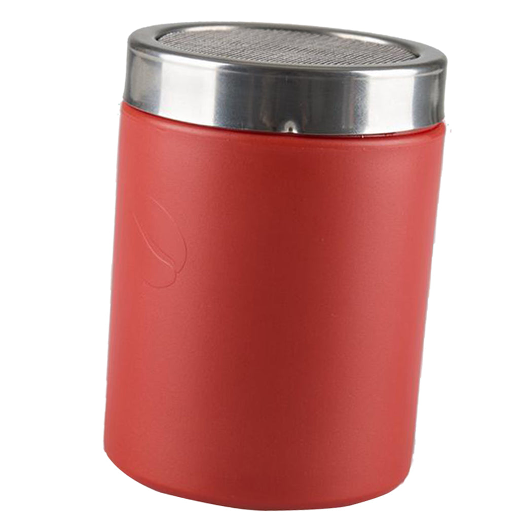 Stainless Steel Chocolate Cocoa Flour Shaker Icing Sugar Powder Red