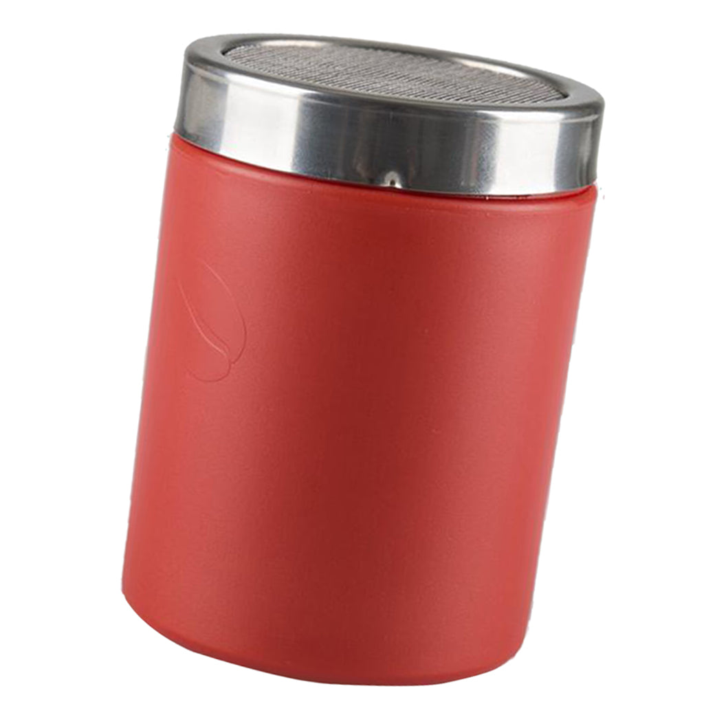 Stainless Steel Chocolate Cocoa Flour Shaker Icing Sugar Powder Red