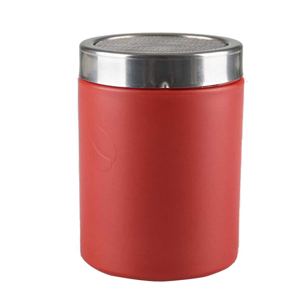 Stainless Steel Chocolate Cocoa Flour Shaker Icing Sugar Powder Red