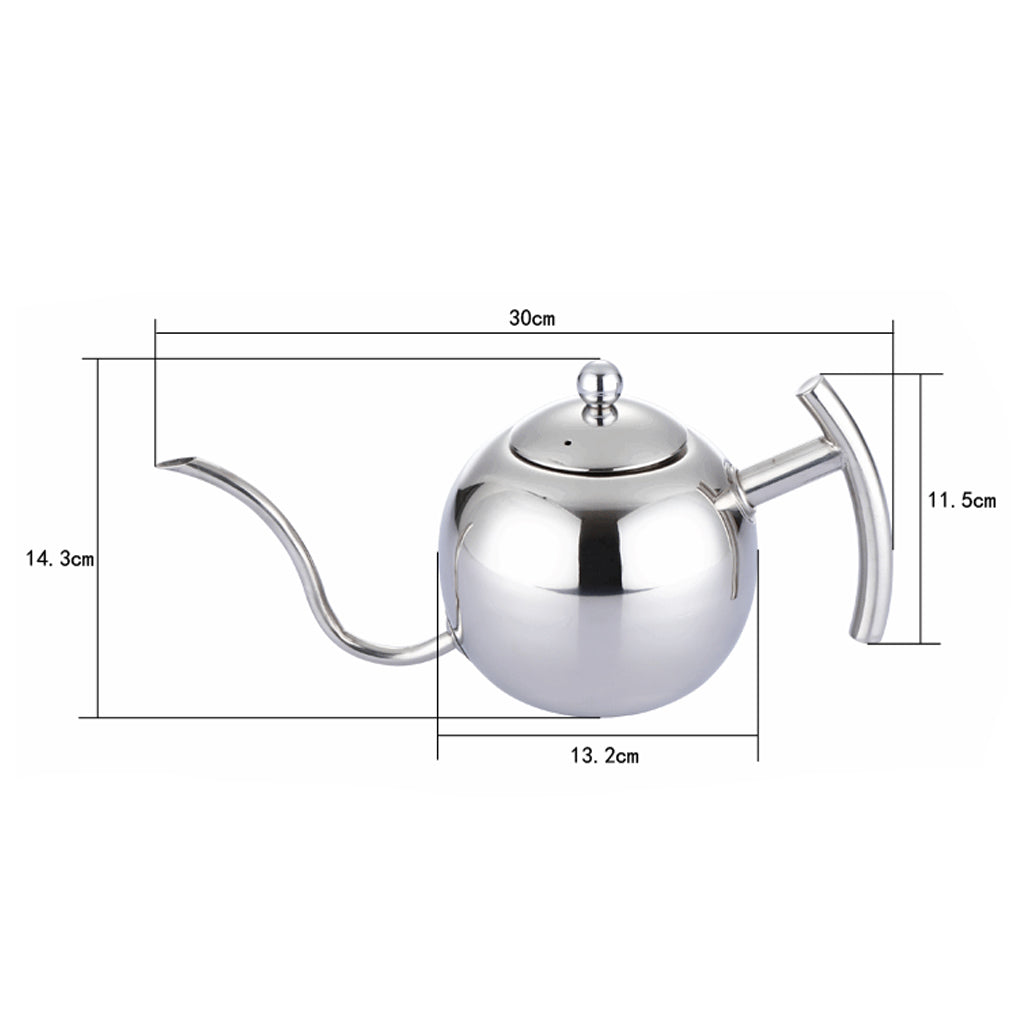Stainless Steel Teapot Coffee Tea Loose Leaf Teapot with Infuser 1100ML