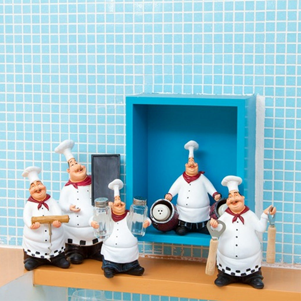 Italian Chef Figurines Kitchen Decoration Resin Cook Shape Ornament  Style-1