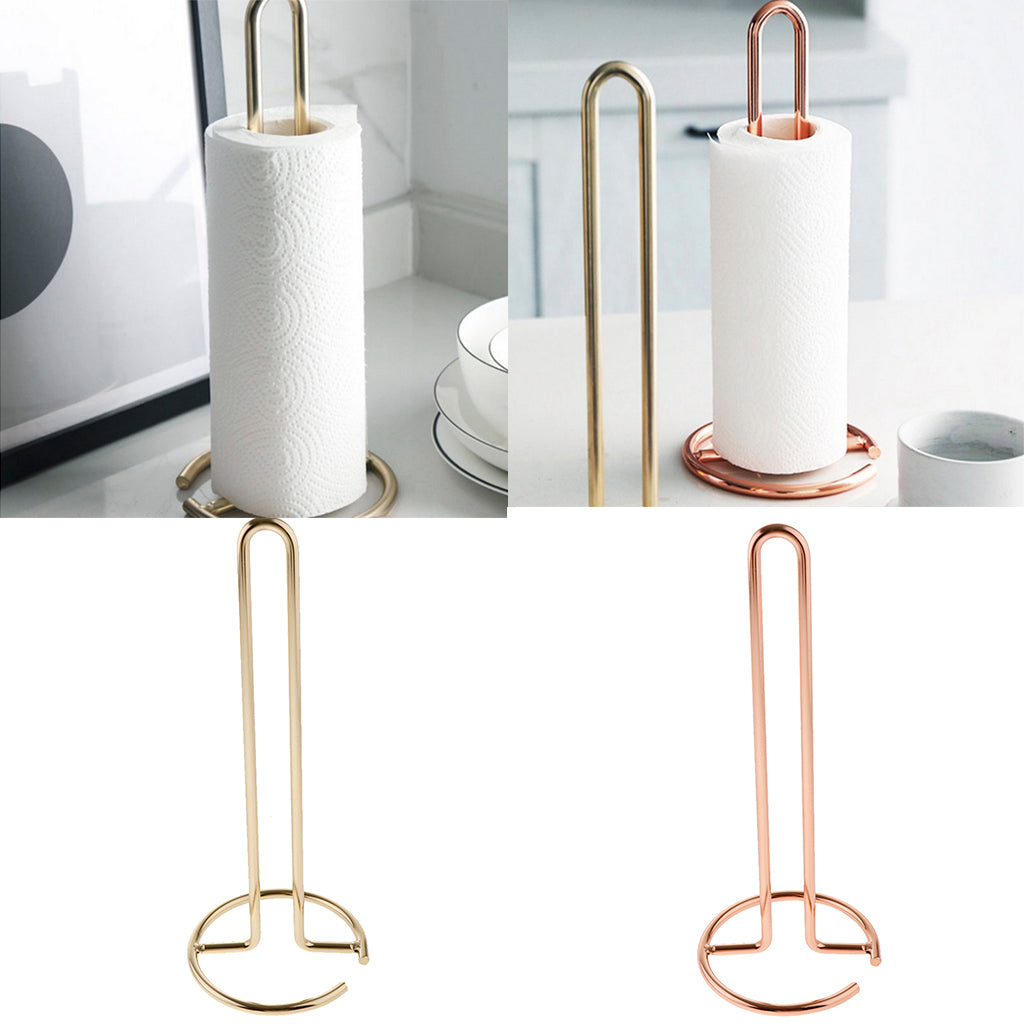 Nordic Style Toilet Paper Holder Free Standing Tissue Roll Paper Stand Golden