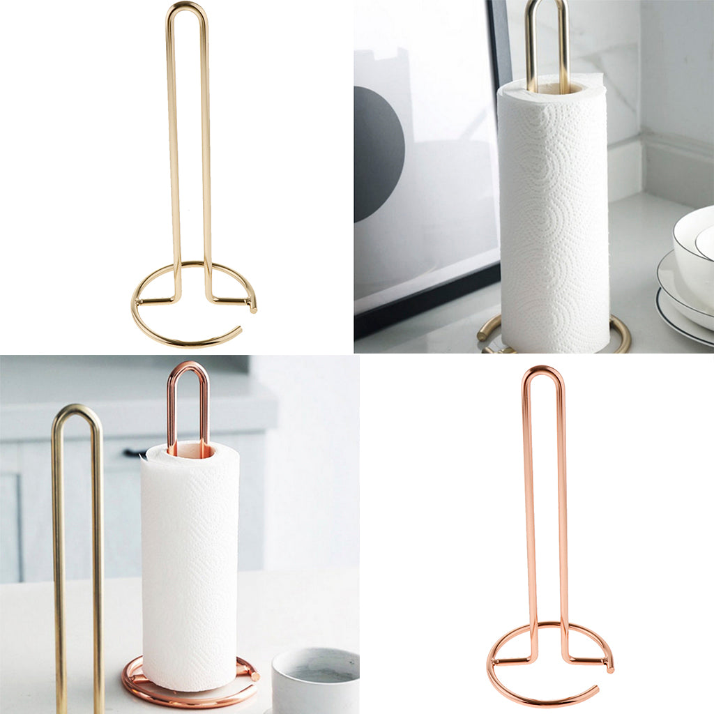 Nordic Style Toilet Paper Holder Free Standing Tissue Roll Paper Stand Golden