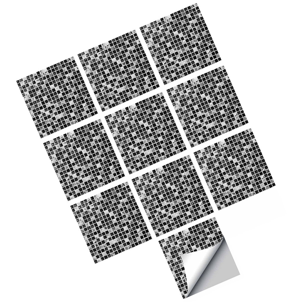 10Pcs 20cm Self Adhesive Square Wall Mosaic Tile Vinyl Brick Sticker Films Type I