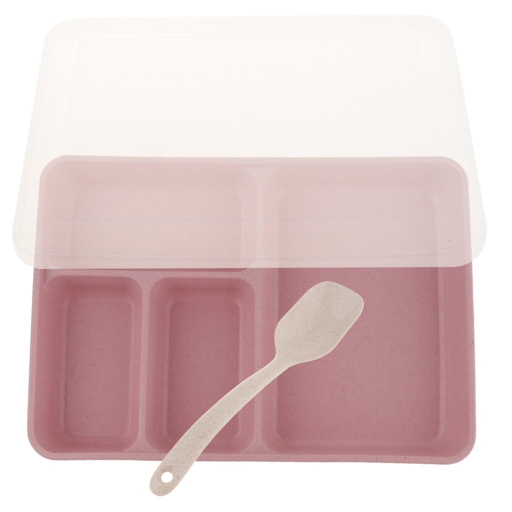 Food Container Lunchbox Bento Box Lunch Container 4-Compartment Pink