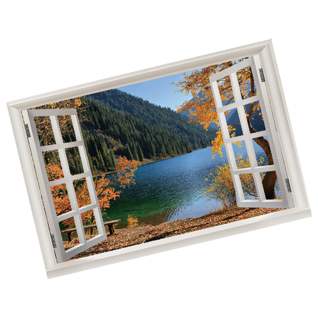 3D Window View Scenery Wall Stickers Vinyl Art Mural Decal Home Room Decor D