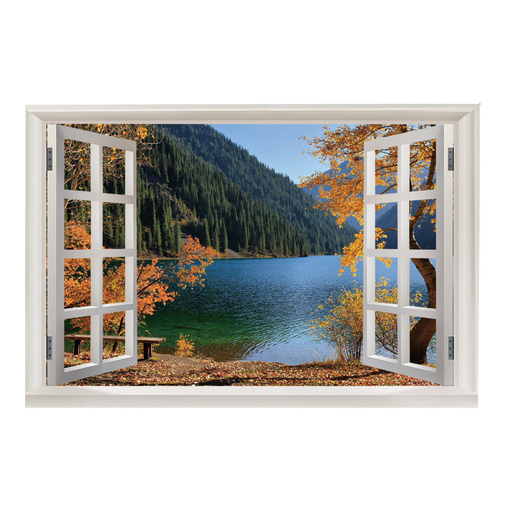 3D Window View Scenery Wall Stickers Vinyl Art Mural Decal Home Room Decor D