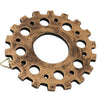 Wooden Gear Wall Art Industrial Style Shabby Chic Wall Decor 32cm Gold