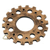 Wooden Gear Wall Art Industrial Style Shabby Chic Wall Decor 32cm Gold