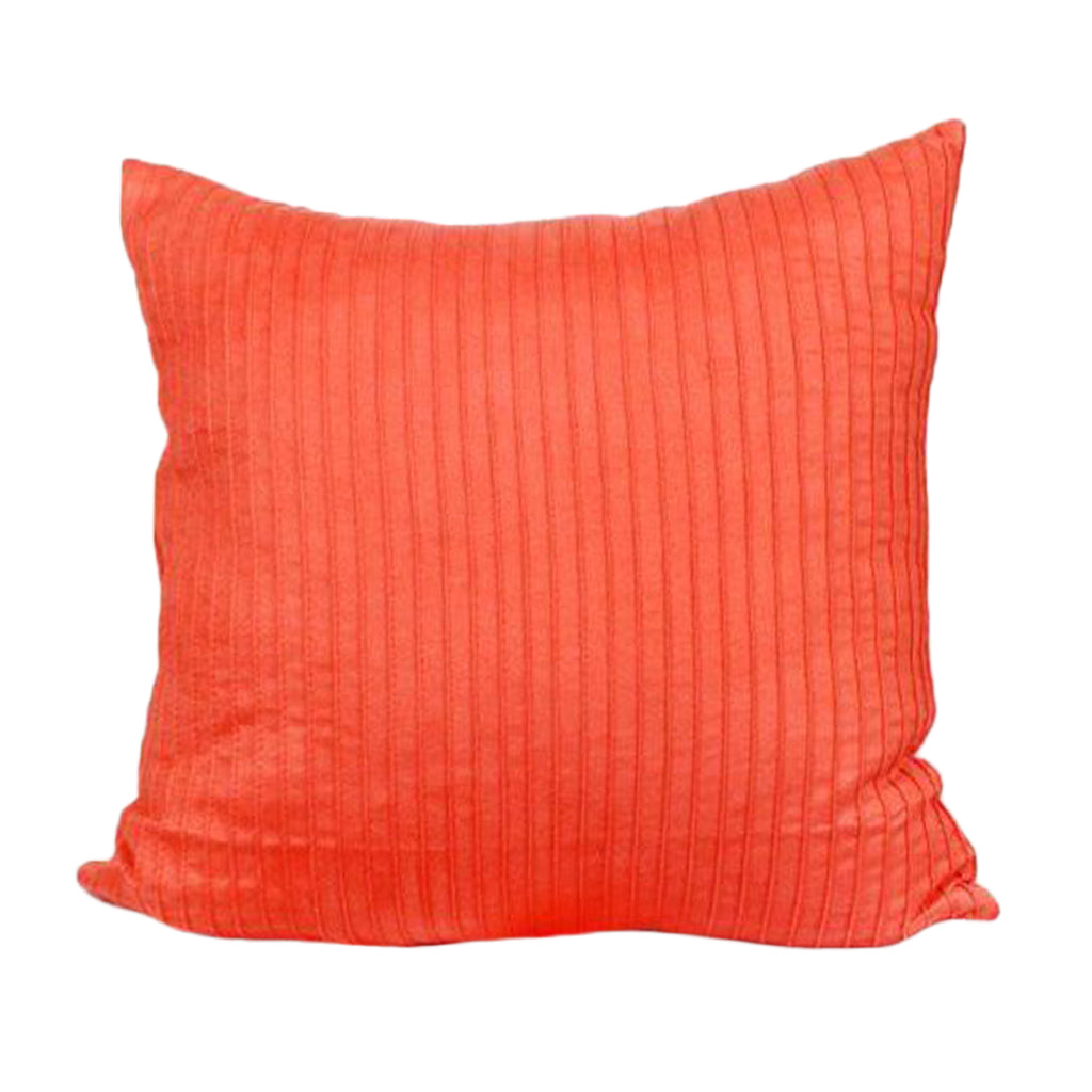 Suede Square Throw Pillow Case Sofa Bed Waist Cushion Cover Orange 60cm