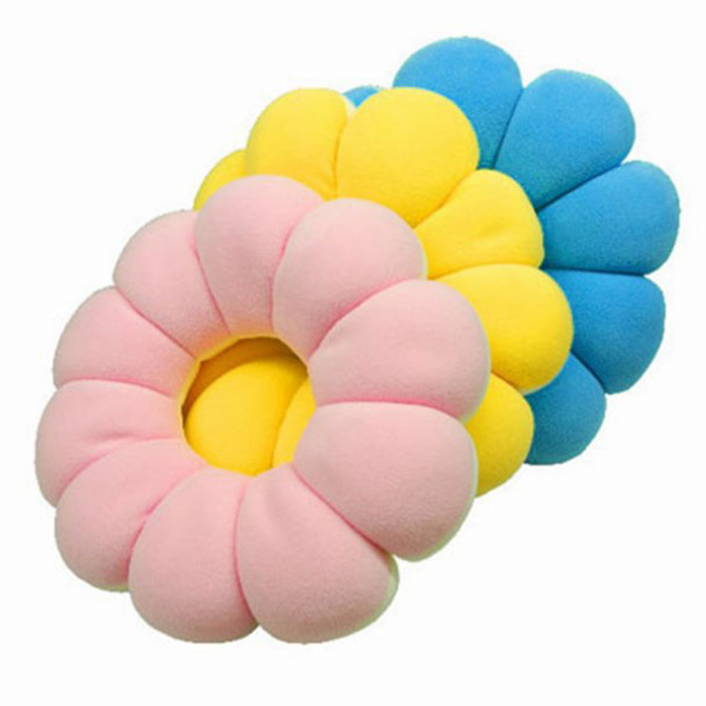 Creative Donuts Lovely Sun Flower Shaped Donut Ring Seat Cushion Yellow