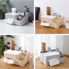 Modern Fashion Tissue Box Plastic Holder Desktop Sundries Organizer Grey