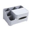 Modern Fashion Tissue Box Plastic Holder Desktop Sundries Organizer Grey