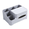 Modern Fashion Tissue Box Plastic Holder Desktop Sundries Organizer Grey