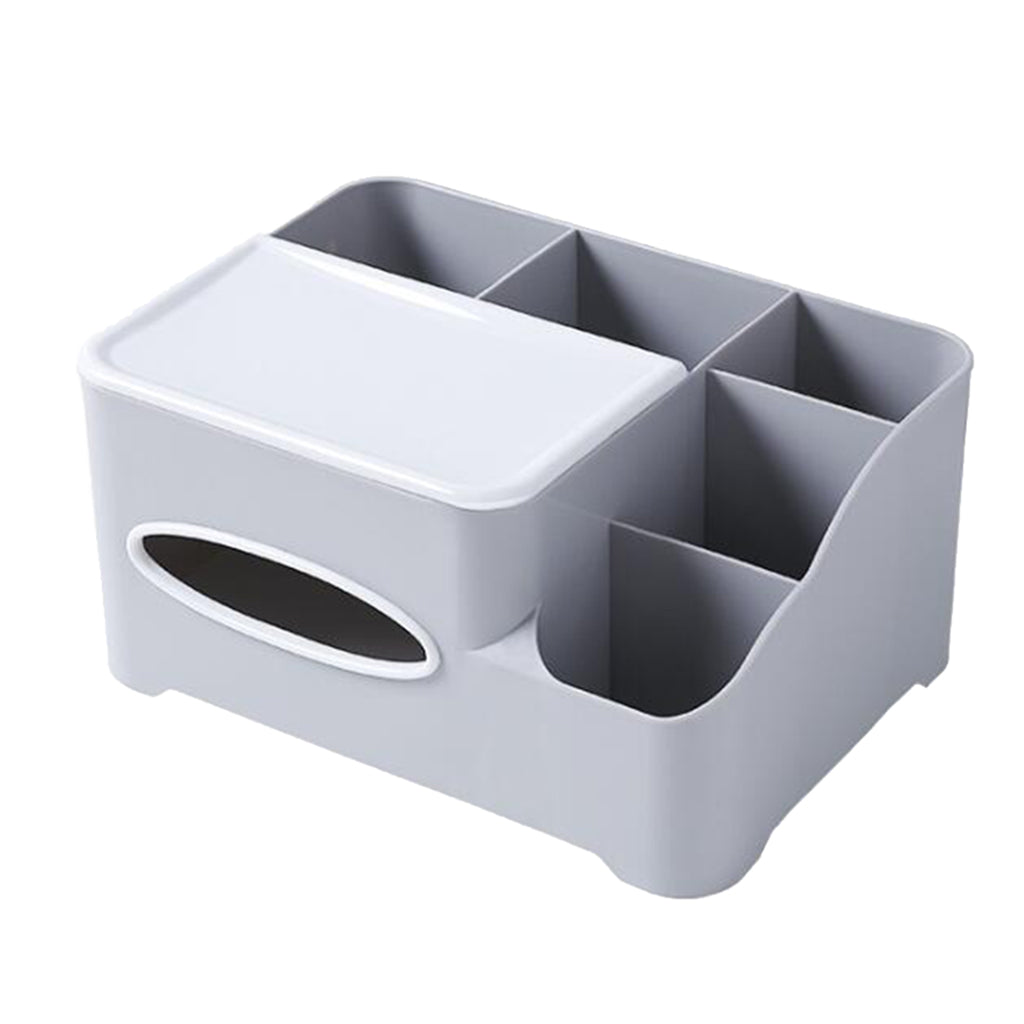 Modern Fashion Tissue Box Plastic Holder Desktop Sundries Organizer Grey