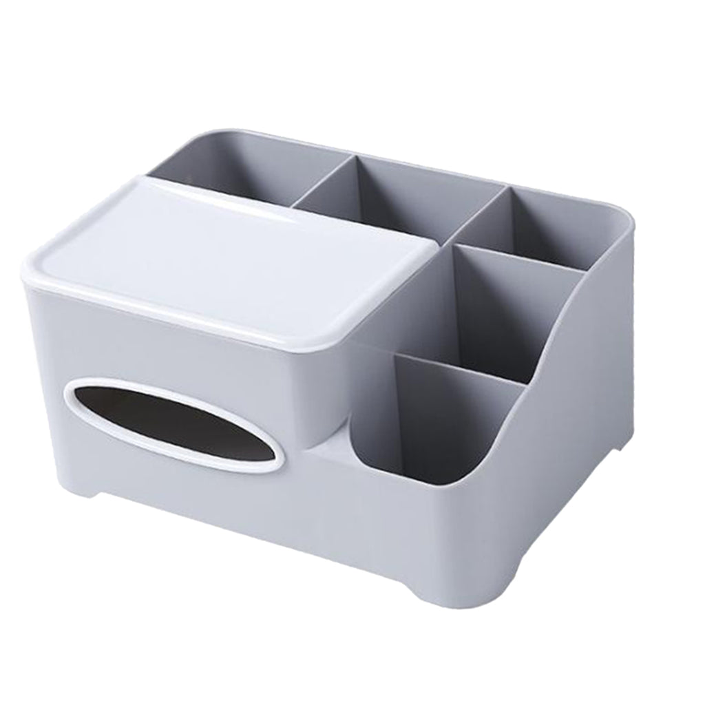 Modern Fashion Tissue Box Plastic Holder Desktop Sundries Organizer Grey