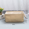 Collapsible Fabric Storage Basket Organizer Bin with Carry Handles Beige M