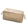 Collapsible Fabric Storage Basket Organizer Bin with Carry Handles Beige M