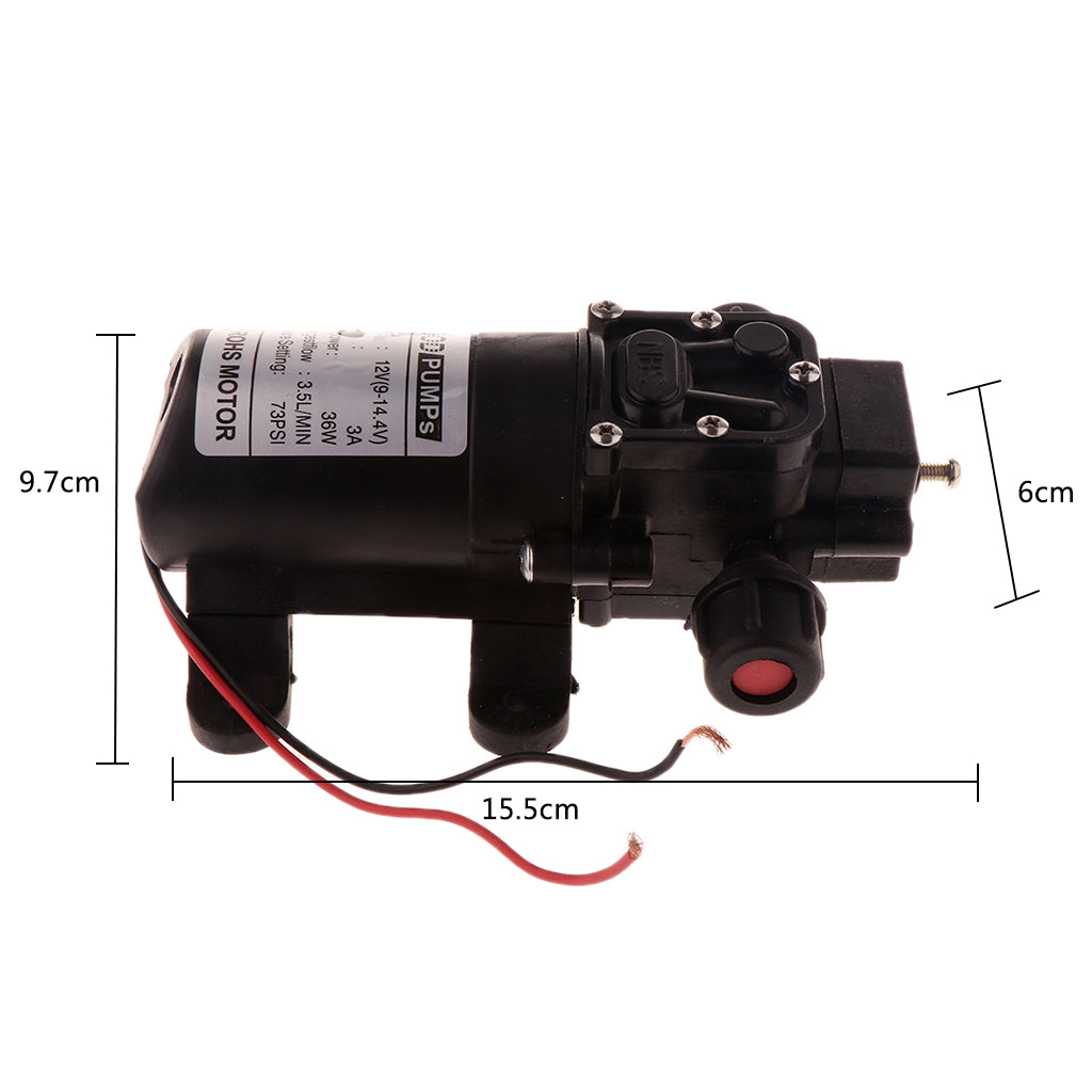 3.5L/min Agricultural Electric Water Pump Micro High Pressure Sprayer 12V Double Hose