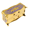 European Style Acrylic Tissue Box Luxurious Rose Napkin Cover  Golden Purple